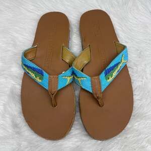 Smathers & Branson Needlepoint Flip Flops